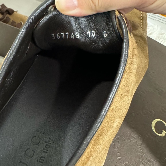 GUCCI Brown Suede Mens Loafers Size 10 - Picture 15 of 15